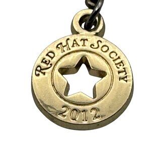 Red Hat Society 2012 Gold Star Charm With Lobster Clasp For Bracelets Necklaces